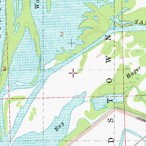 Topographic Map of Muscooten Bay, IL