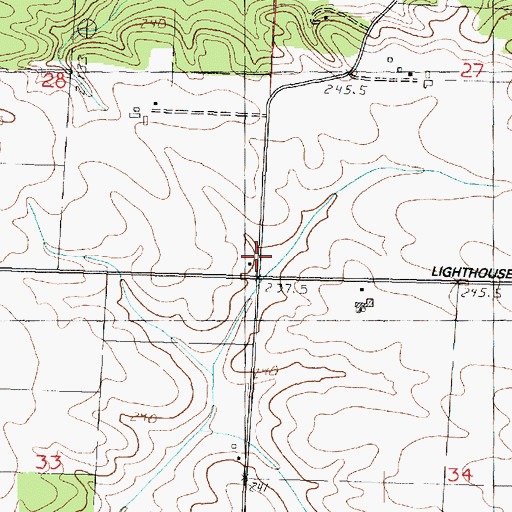 Topographic Map of Nashua School (historical), IL