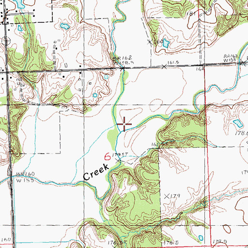 Topographic Map of Nassa Creek, IL