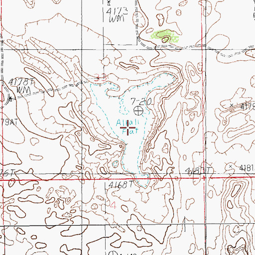 Topographic Map of Dry Lake, AZ