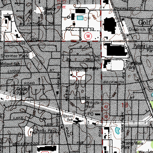 Topographic Map of National Park, IL