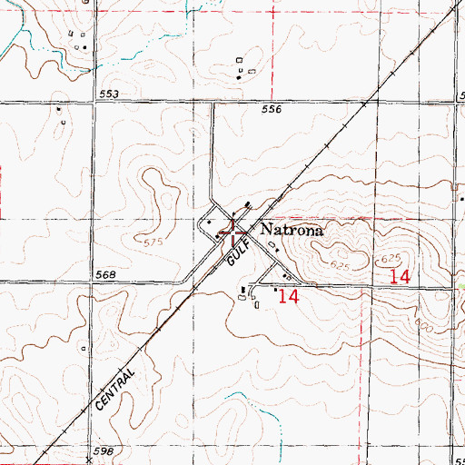 Topographic Map of Natrona, IL