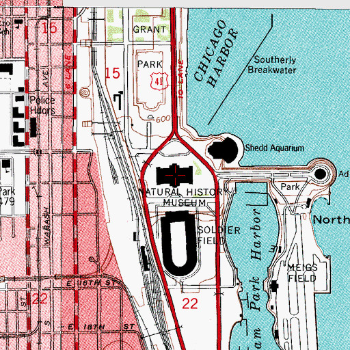 Topographic Map of Natural History Museum, IL