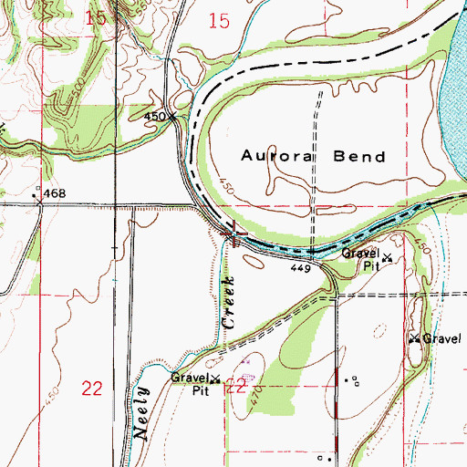 Topographic Map of Neely Creek, IL