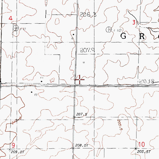 Topographic Map of Nelson School (historical), IL