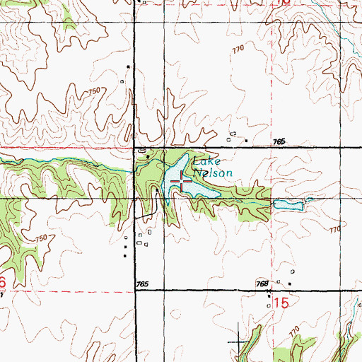 Topographic Map of Lake Nelson, IL