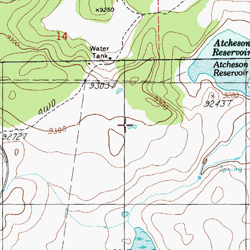 Topographic Map of Rudd Knoll Pit Tank Number 114, AZ
