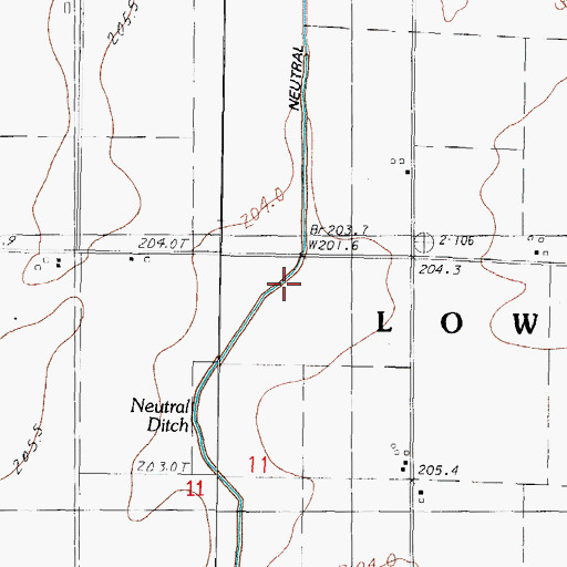Topographic Map of Neutral Ditch, IL