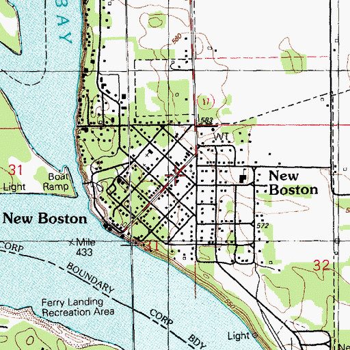 Topographic Map of New Boston, IL