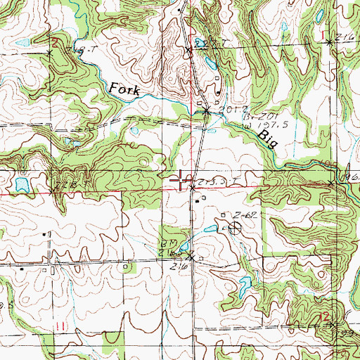 Topographic Map of New Goshen School (historical), IL