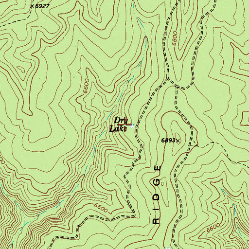 Topographic Map of Dry Lake, AZ