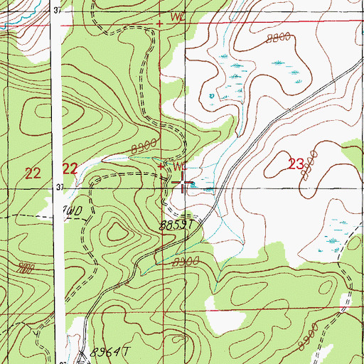 Topographic Map of Section Twenty-Three Tank, AZ