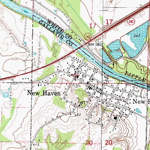 Topographic Map of New Haven, IL