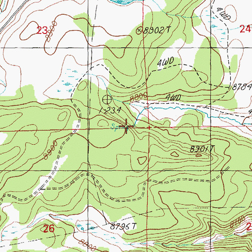 Topographic Map of Conklin Spring, AZ