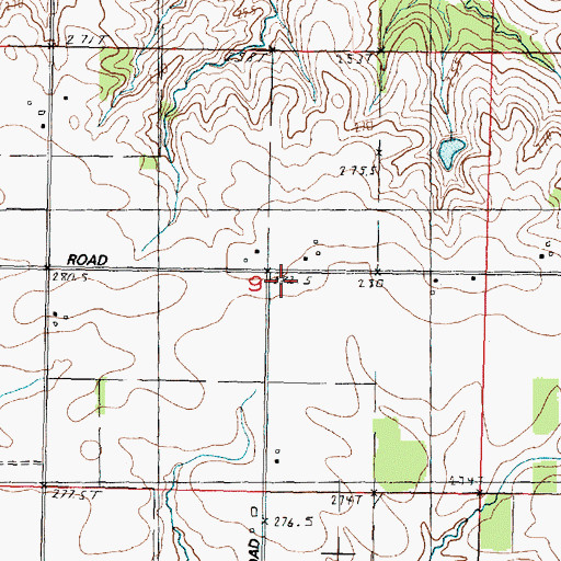 Topographic Map of New Junction School (historical), IL