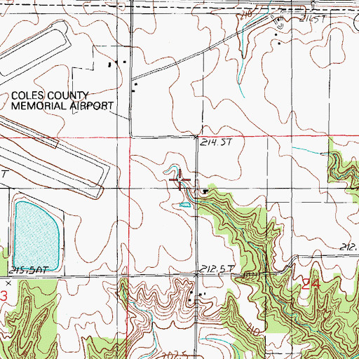 Topographic Map of New Liberty Church (historical), IL
