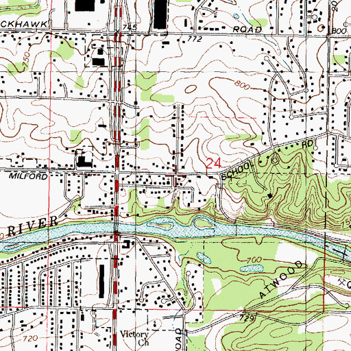 Topographic Map of New Milford, IL