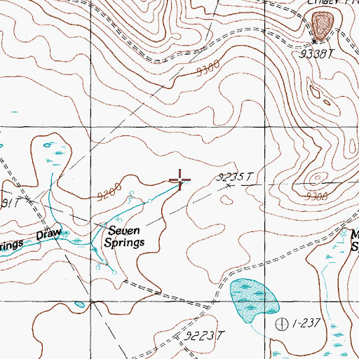 Topographic Map of Upper Spring, AZ