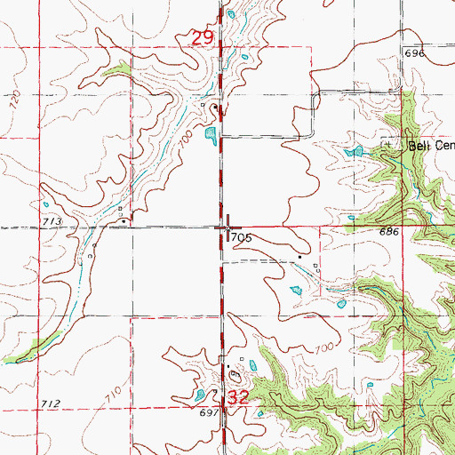 Topographic Map of New Salem Church (historical), IL