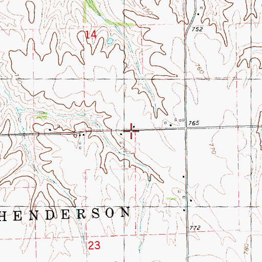 Topographic Map of New Salem School (historical), IL