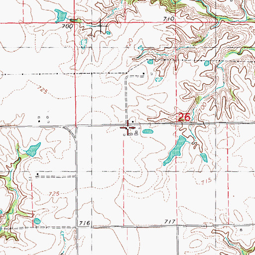 Topographic Map of New School (historical), IL