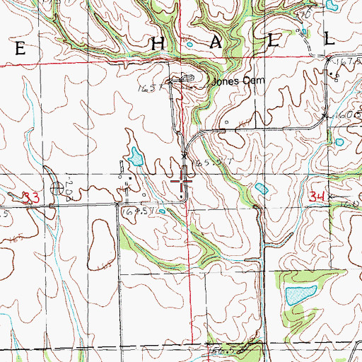 Topographic Map of New Shiloh School (historical), IL