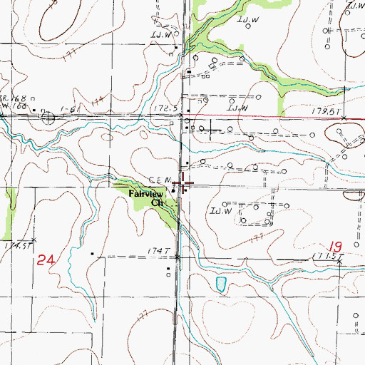 Topographic Map of New Union School (historical), IL