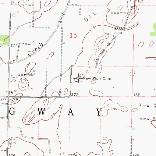 Topographic Map of New Zion Cemetery, IL