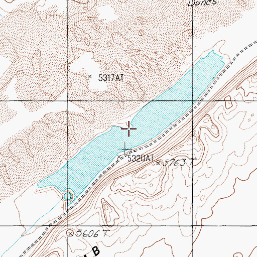 Topographic Map of Dry Lake, AZ