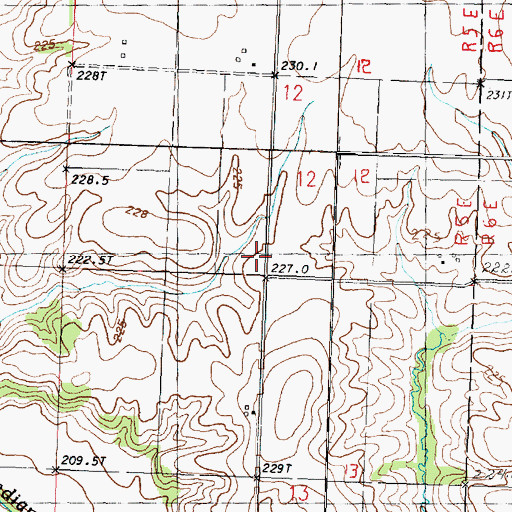 Topographic Map of Nicholson School (historical), IL