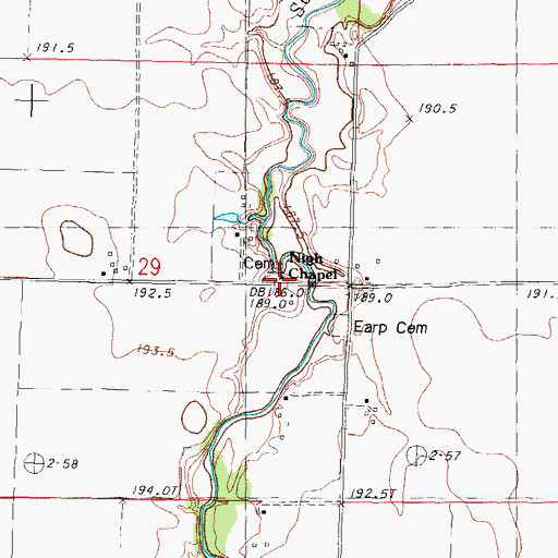 Topographic Map of Nigh Chapel United Methodist Church, IL