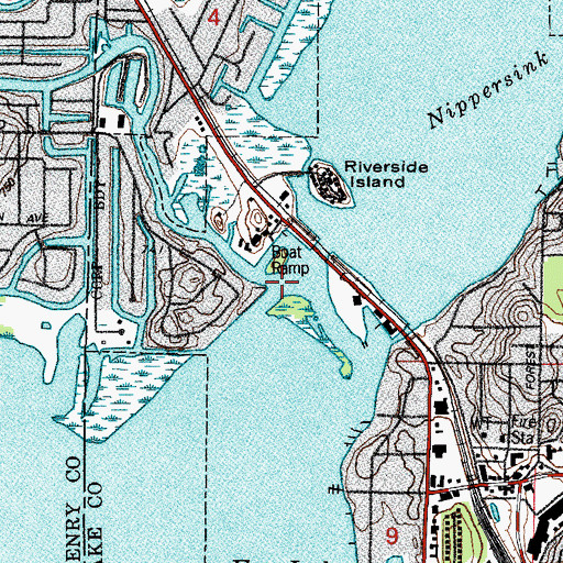 Topographic Map of Nippersink Creek, IL