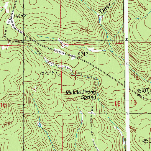 Topographic Map of Upper Horse Tank Number Two, AZ