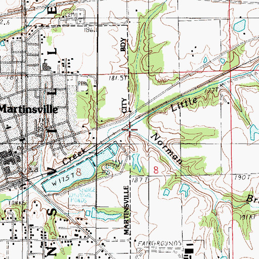 Topographic Map of Norman Branch, IL