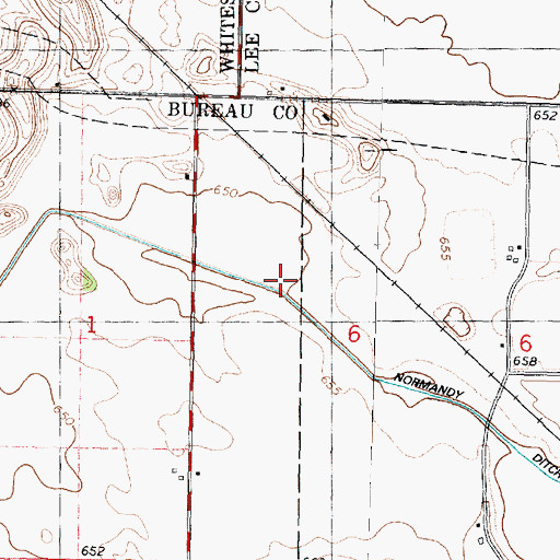 Topographic Map of Normandy Ditch, IL