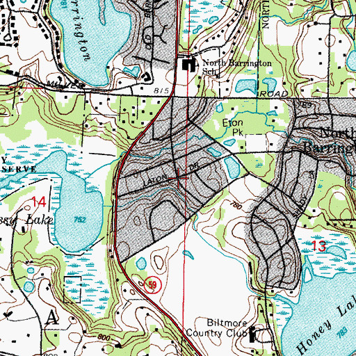 Topographic Map of North Barrington, IL