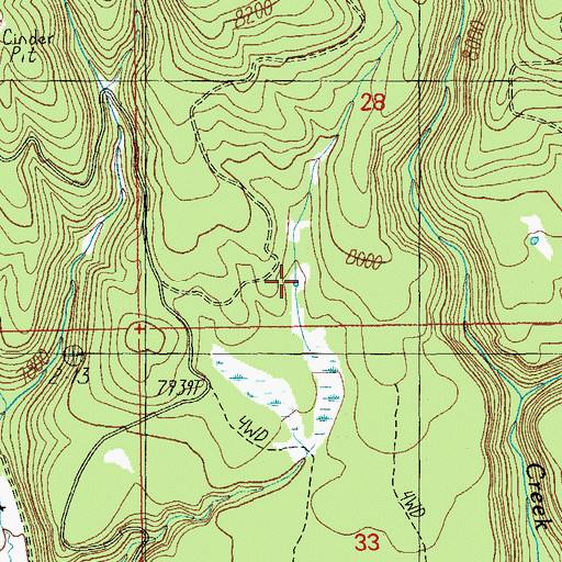 Topographic Map of Section Twenty-Eight Tank, AZ