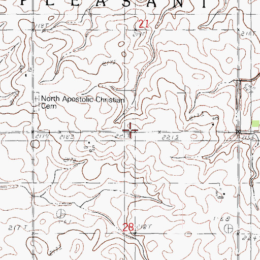 Topographic Map of North Church (historical), IL