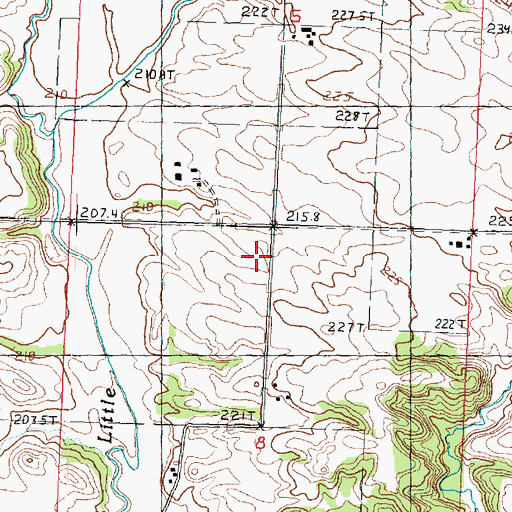 Topographic Map of North Clyde School (historical), IL