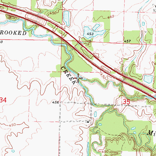 Topographic Map of North Creek, IL