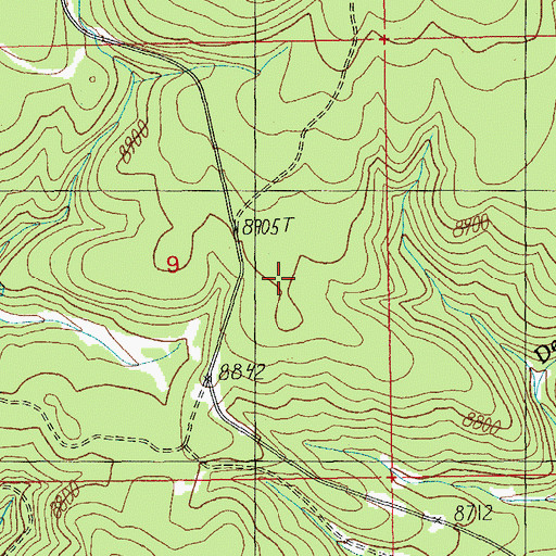 Topographic Map of Center Tank, AZ