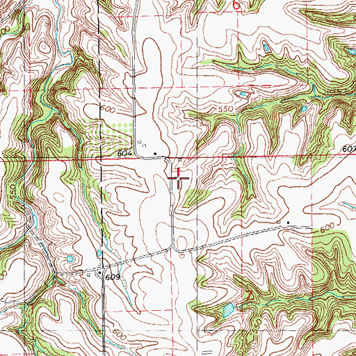 Topographic Map of North Flint School (historical), IL