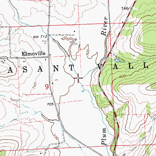 Topographic Map of North Fork Plum River, IL