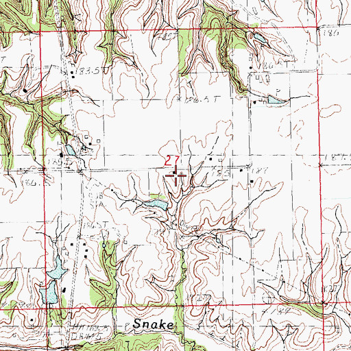 Topographic Map of North Oakland School (historical), IL