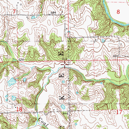 Topographic Map of North Rock School (historical), IL