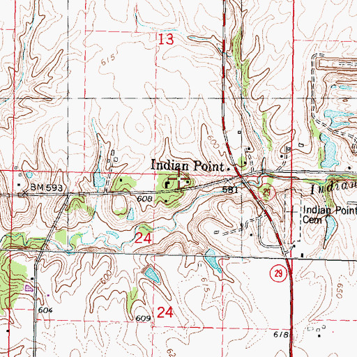 Topographic Map of North Sangamon United Presbyterian Church, IL