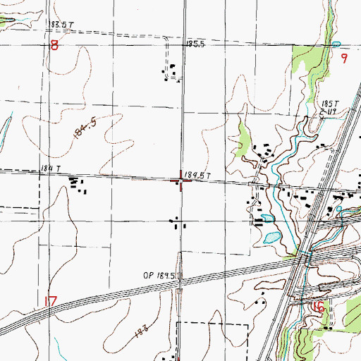 Topographic Map of North School (historical), IL