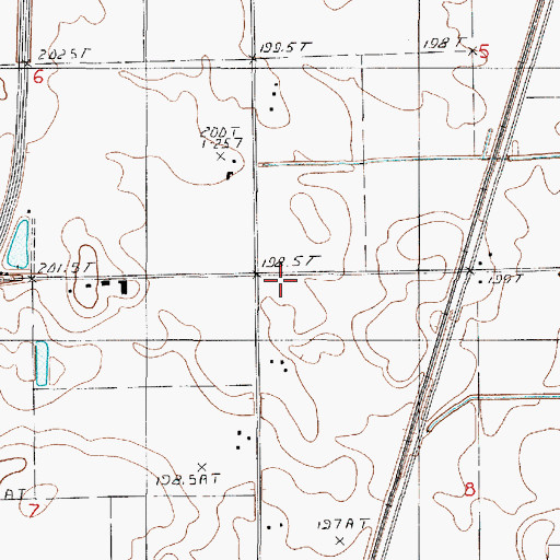 Topographic Map of North School (historical), IL