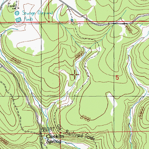 Topographic Map of Lagoon Tank, AZ