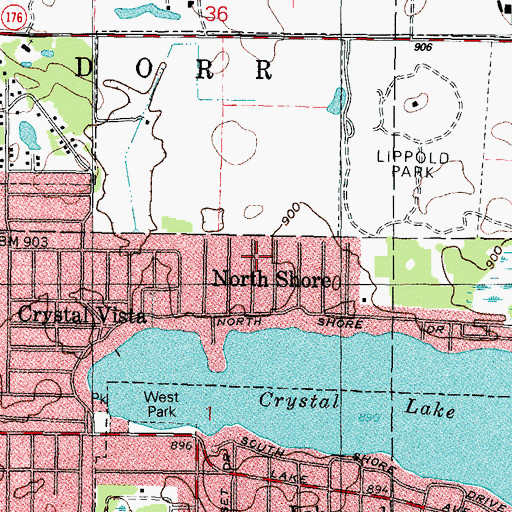 Topographic Map of North Shore, IL